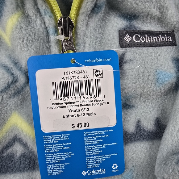 Columbia, NWT, 6-12M, Printed Fleece Jacket - Picture 6 of 8